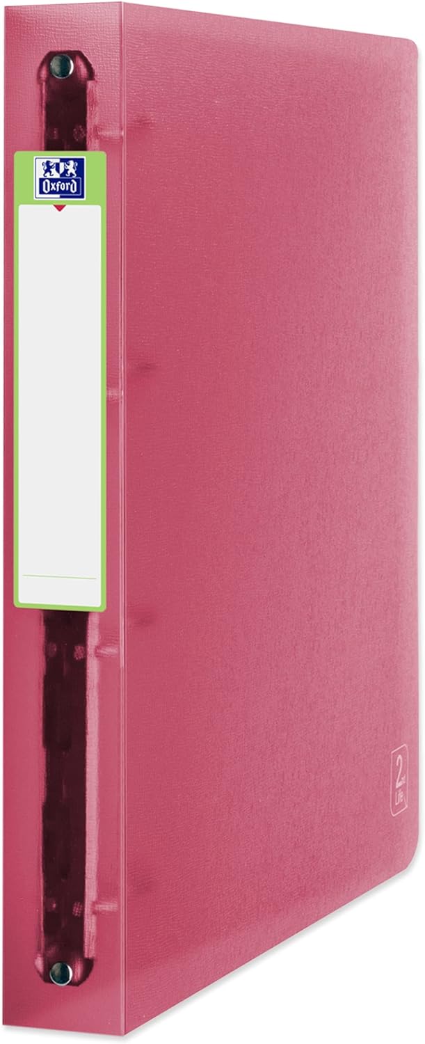 Oxford Kunststoff-Ringbuch 2nd Life, 10er Pack, DIN A4, 4cm Rücken, 4 Farben 4 Ringe mit 4 cm Füllhö