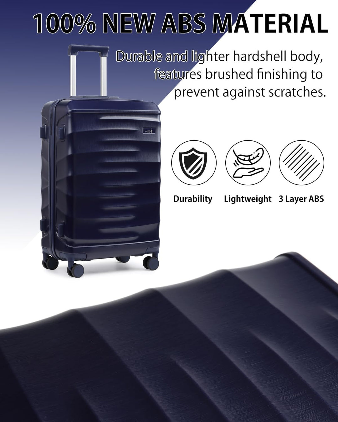 Sea choice Reisekoffer Set 5 Teilig ABS Hartschale Trolley Kofferset Gepäckset Grosse Kapazität Hand