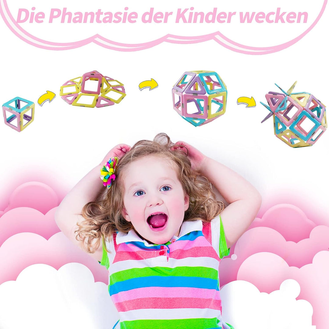 Magblock Magnetische Bausteine - Magnet Konstruktion Bauen Blöcke Kinder Geschenk Spielzeug für Jung