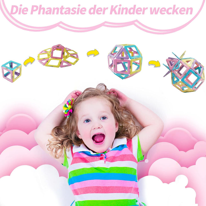 Magblock Magnetische Bausteine - Magnet Konstruktion Bauen Blöcke Kinder Geschenk Spielzeug für Jung