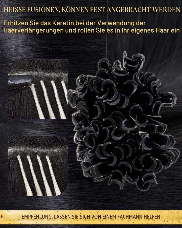 Hetto Bonding Extensions Echthaar Schwarz Extensions Echthaar Bondings Gerade Invisible Remy Haare P