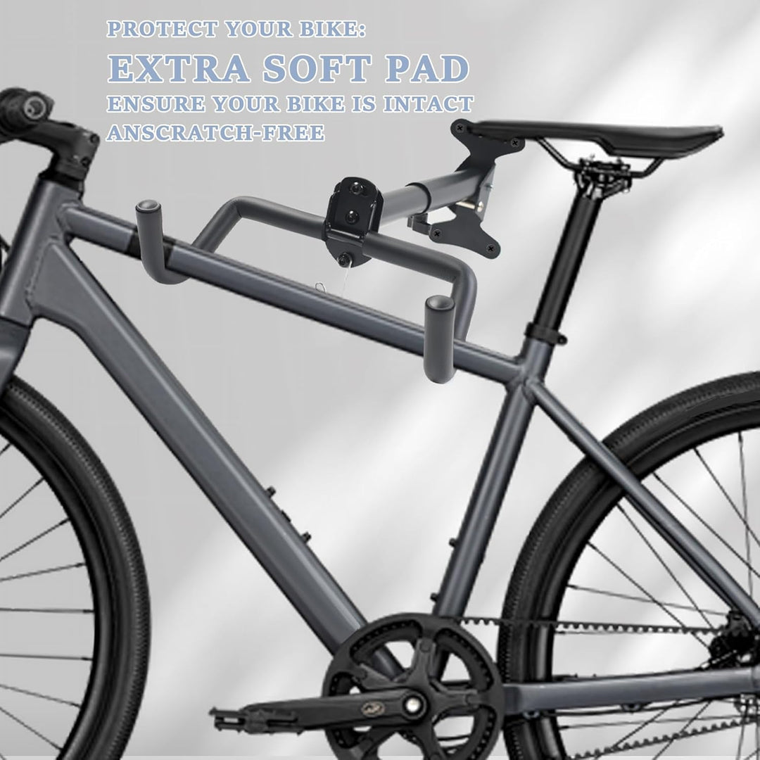 Fahrrad Wandhalterung, Klappbar Fahrradhalterung Wand bis 25kg, Winkel＆Wandabstand Einstellbar, mit