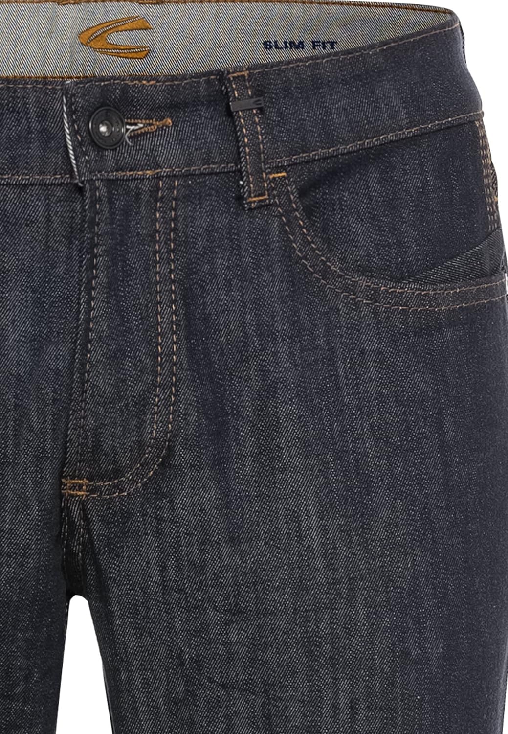 camel active Herren Slim Fit Organic Cotton-Mix Jeans 38W / 36L Dunkelblau, 38W / 36L Dunkelblau