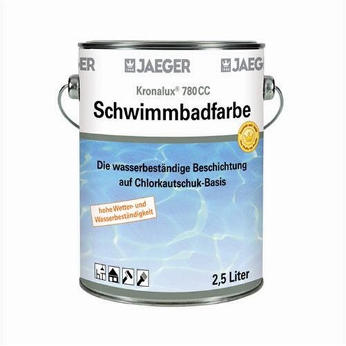 Jaeger Schwimmbadfarbe Poolfarbe 750 ml, weiss