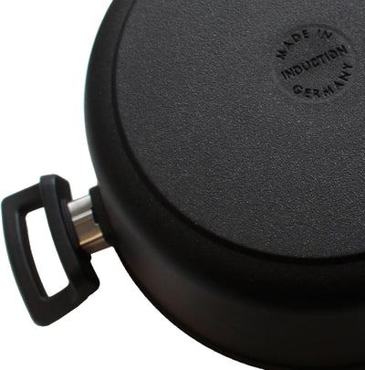 Eurolux Guss-Topf Induktion Set & Deckel Ø 20 cm - 3 Liter - kleiner hoher Universal-Koch-Topf Alugu