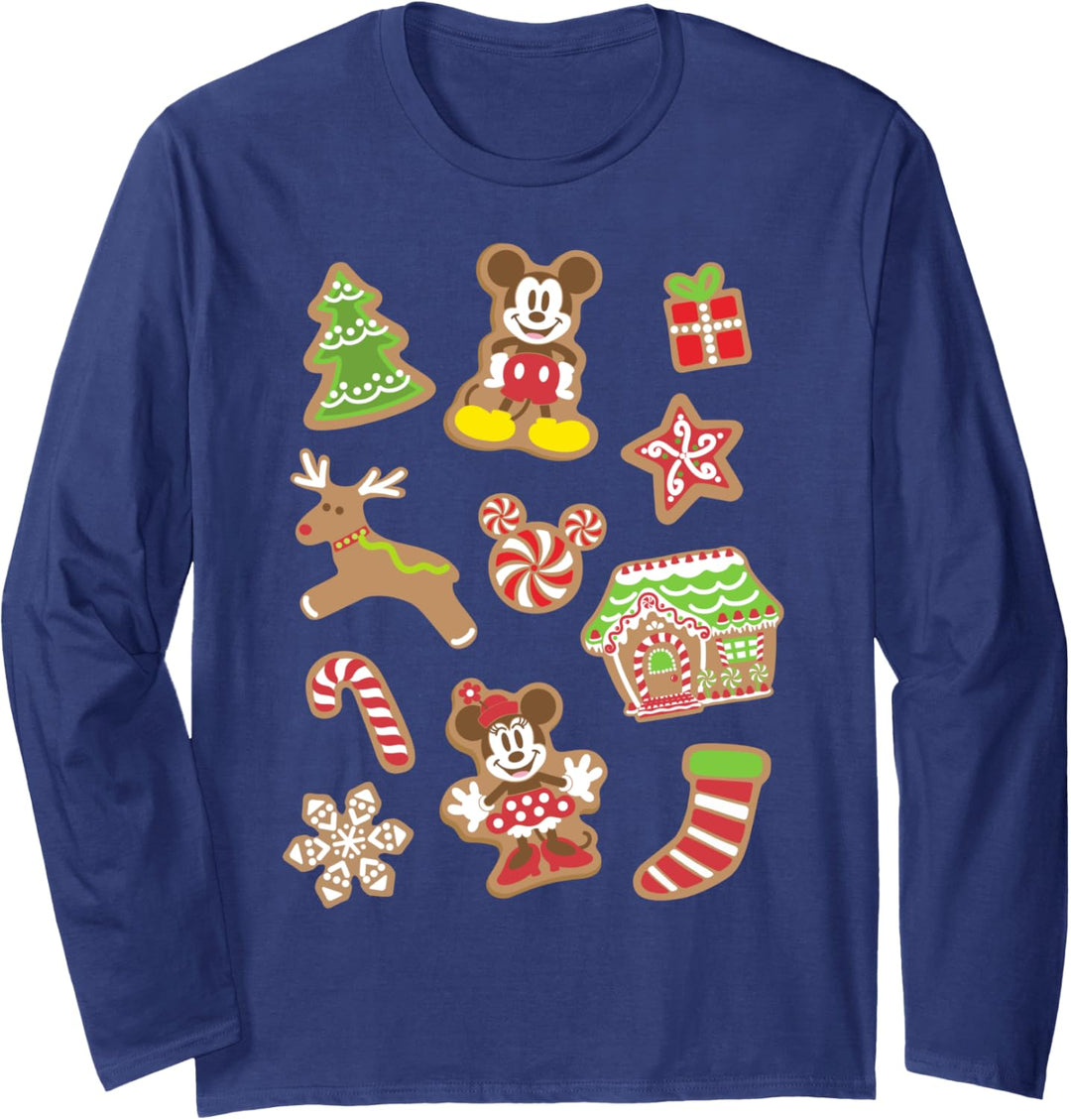 Disney Mickey And Friends Christmas Gingerbread Cookies Langarmshirt