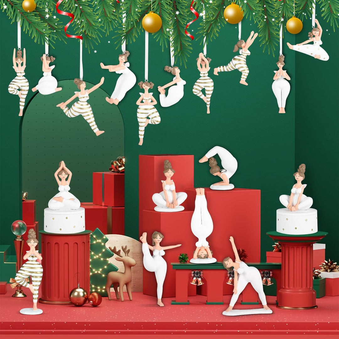 Yoga Engel Anhänger, süsse Geschenkidee, Christbaumschmuck, Fensterdekoration, kleine Dekofigur zum