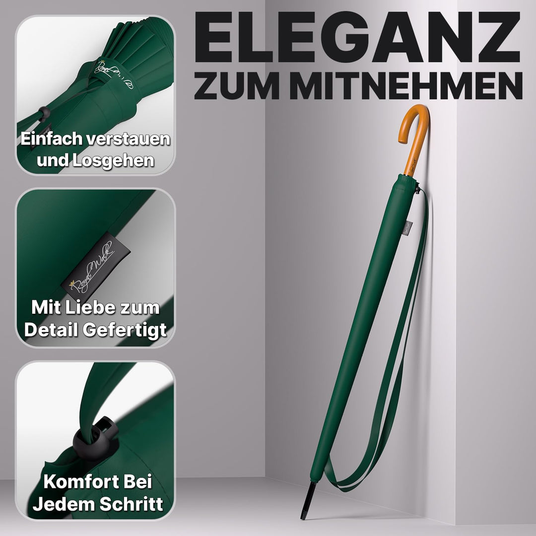 Royal Walk Gross XXL 54 inch Automatik Reise Golf Regenschirm für Damen und Herren Sturmfest Windsic