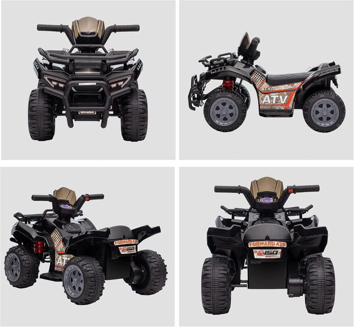 HOMCOM Kinder Quad Elektro 6V Kinderquad mit Vorwärtsfunktion, Musik, Elektro-Quad für Kinder 1,5-3