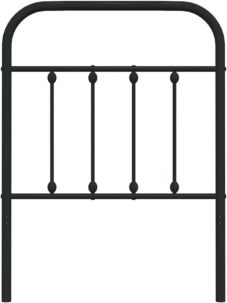 vidaXL Kopfteil, Bettkopfteil aus Stahl Metallkonstruktion, Betthaupt für Bett Metallbett Bettgestel