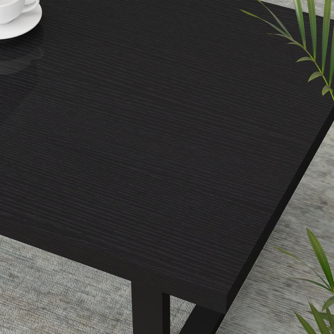 IBF Couchtisch Schwarzer Moderner Industrieller Wohnzimmertisch Minimalistischer Mitteltisch Schlich