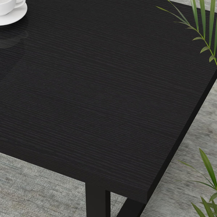 IBF Couchtisch Schwarzer Moderner Industrieller Wohnzimmertisch Minimalistischer Mitteltisch Schlich
