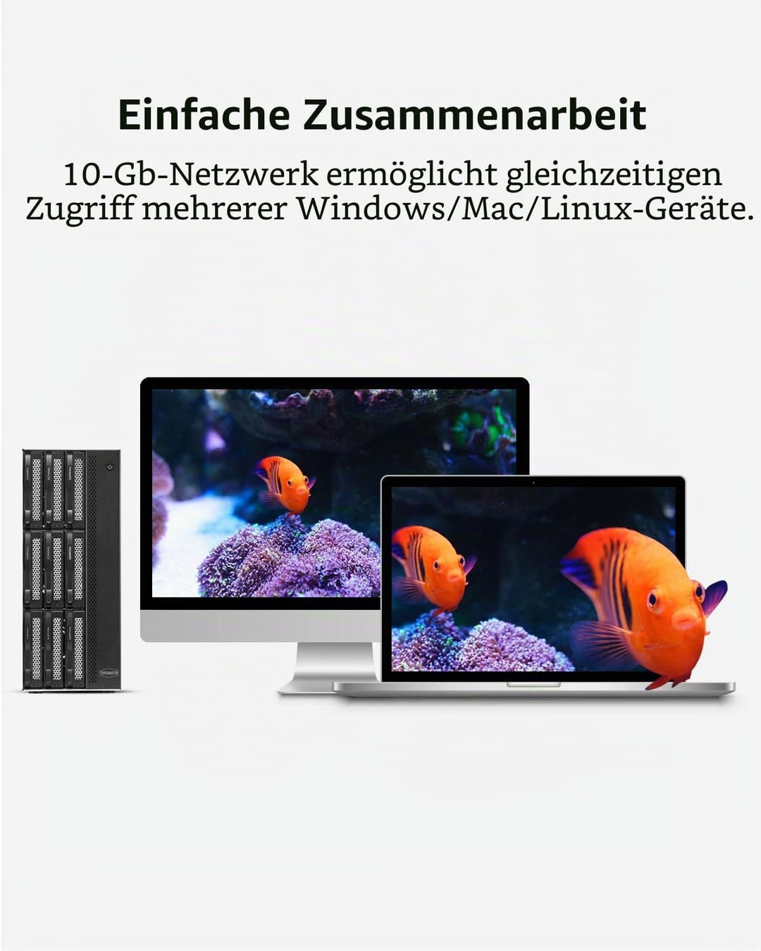 TERRAMASTER T9-450 9Bay NAS Storage - Hochgeschwindigkeits-Network Attached Storage mit Quad-Core CP