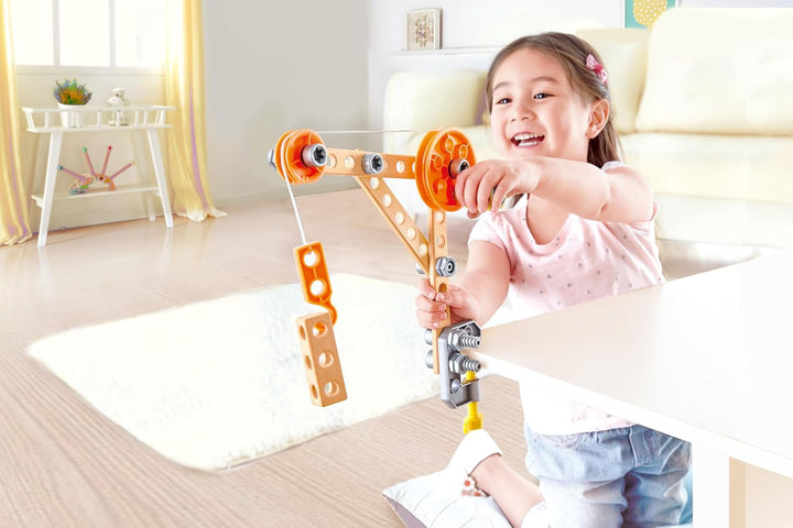 Hape Junior Inventor Bausatz für Tüftler - Experimentierset, Mint-Spielzeug, Lernspielzeug für Kinde