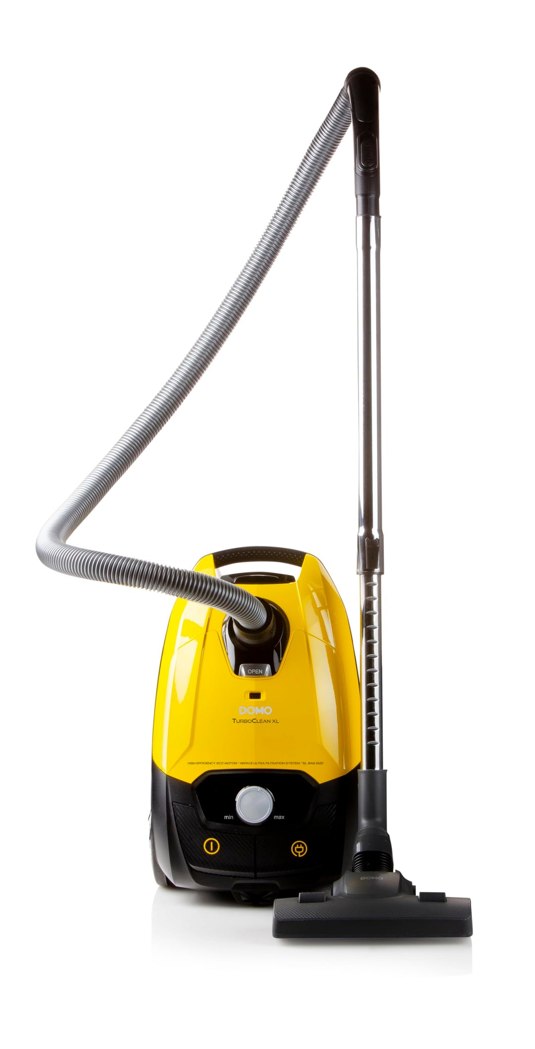 DOMO DO7294S Staubsauger mit Beutel Turbo Clean X Inklusive 5 Staubsaugerbeuteln 5L 800W Geräuscharm