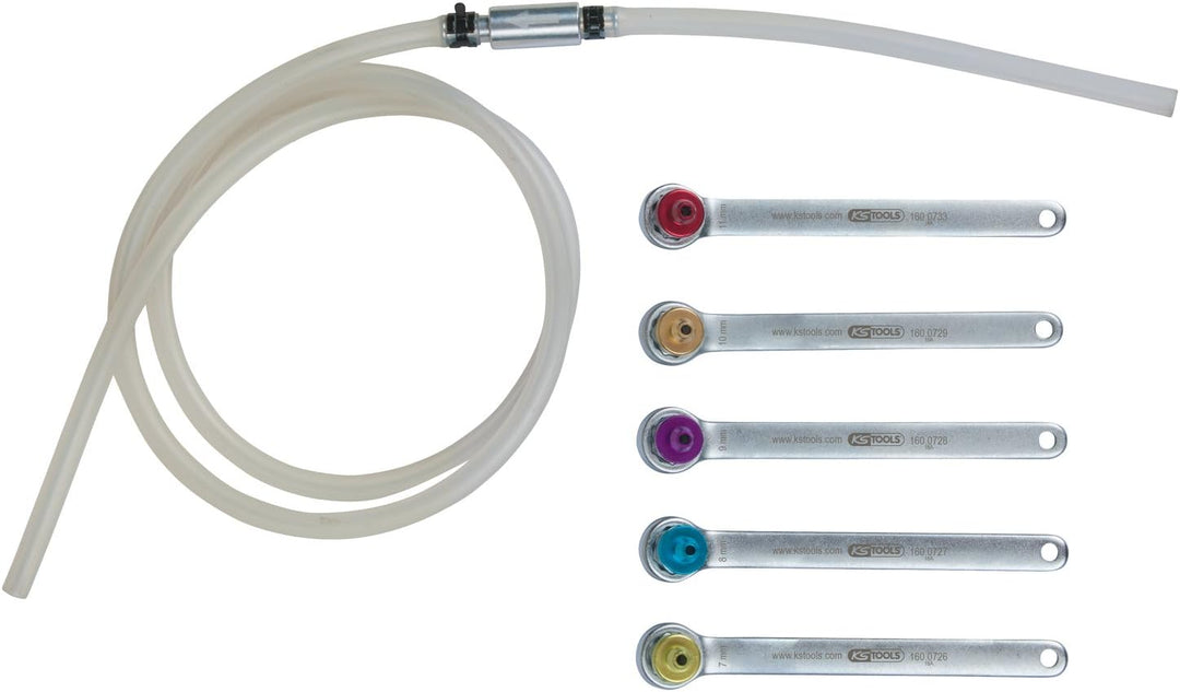 KS Tools 160.0725 Bremsen-Entlüftungsschlüssel-Satz, 6-teilig