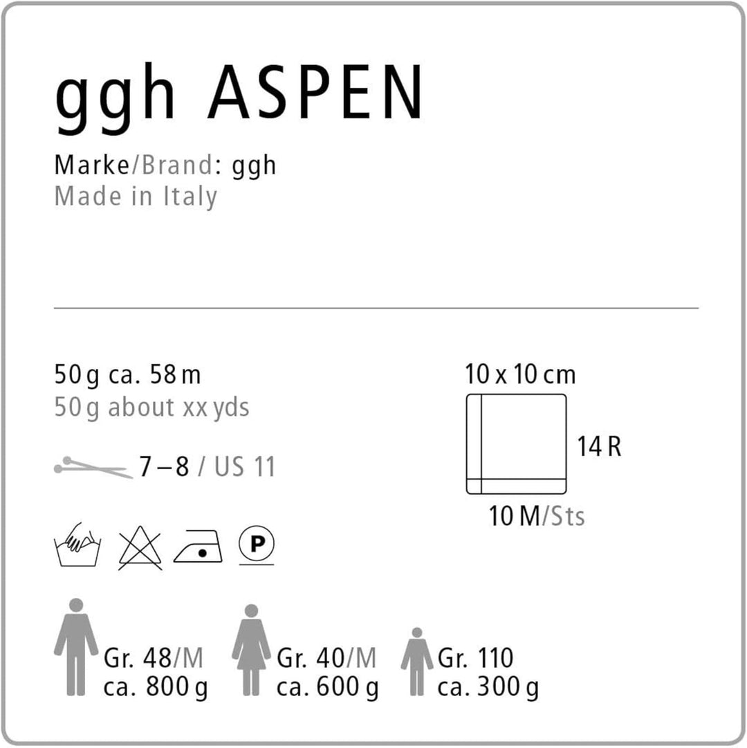 ggh Aspen Box - dicke Merinowolle Mischung - 6x50g Knäuel (insgesamt 300g) - zum Stricken oder Häkel