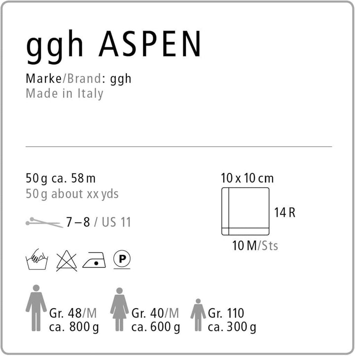 ggh Aspen Box - dicke Merinowolle Mischung - 6x50g Knäuel (insgesamt 300g) - zum Stricken oder Häkel