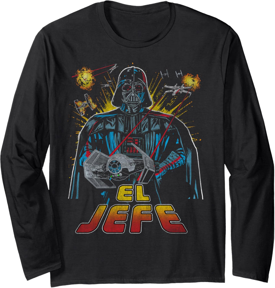 Star Wars Darth Vader El Jefe Comic Cover Langarmshirt