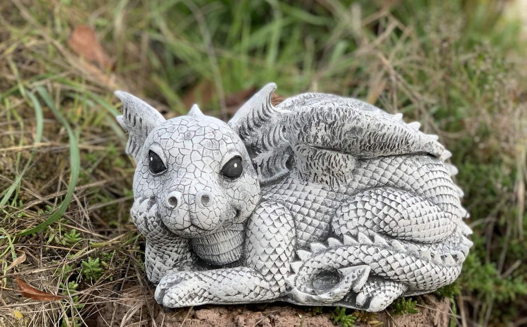 Stone and Style Steinfigur Drache Rudolfo frostfest wetterfest Gartenfigur