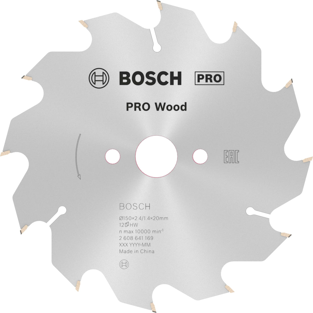 Bosch 1x PRO Wood Kreissägeblatt für Akku-Handkreissägen (für Weichholz, Hartholz, Ø mm, Professiona