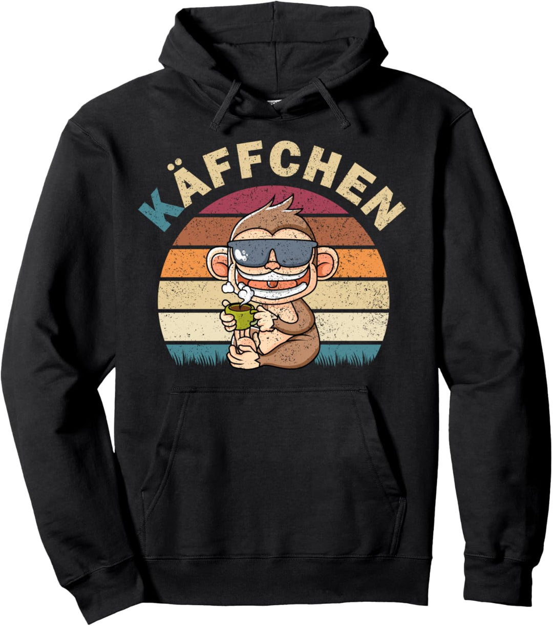 Käffchen Für's Affchen - Affe Kaffe Vintage Monkey Pullover Hoodie