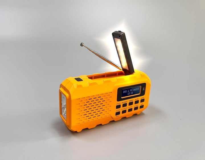 NEWTRO MULTIFUNKTIONS-KURBELRADIO DAB+/DAB/FM - MULTIFUNKTIONALES DIGITALRADIO MIT Taschenlampe, LES