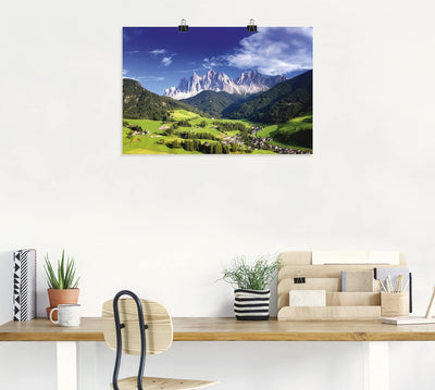 ARTland Poster Kunstdruck Wandposter Bild ohne Rahmen 120x80 cm Querformat Alpenbilder Landschaft Be