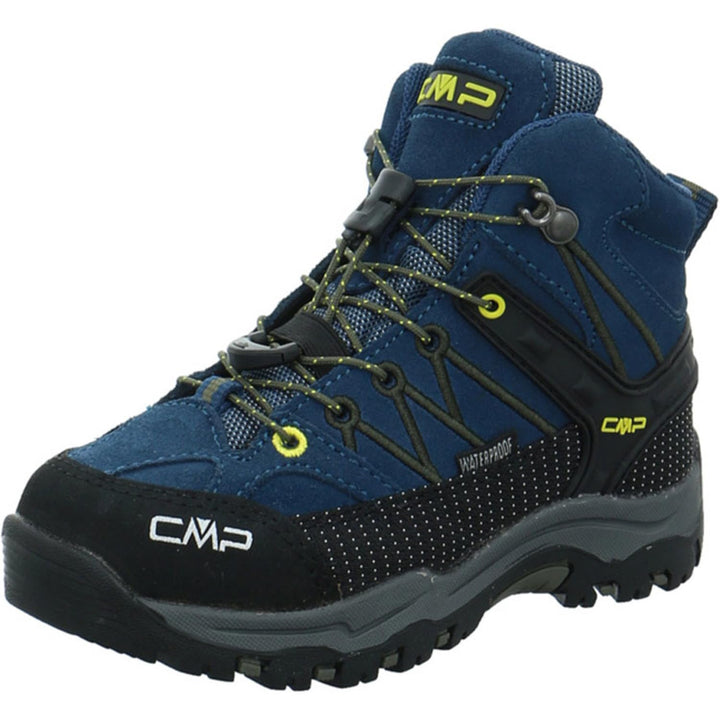 CMP Kids Rigel Mid Trekking Shoes Wp Wanderschuhe 29 EU Blau Gelb Blue Ink Yellow, 32 EU