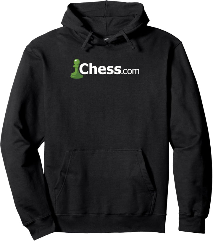 Chess.com Classic Logo Online Chess Site Fan T-Shirt - Dunkel Pullover Hoodie