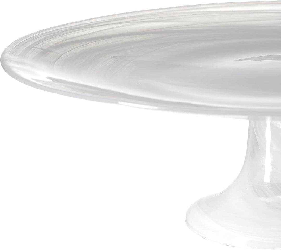 LEONARDO HOME Alabastro Torten-Platte, Teller mit Fuss, Glas-Platte für Torten, Kuchen, Cupkackes in