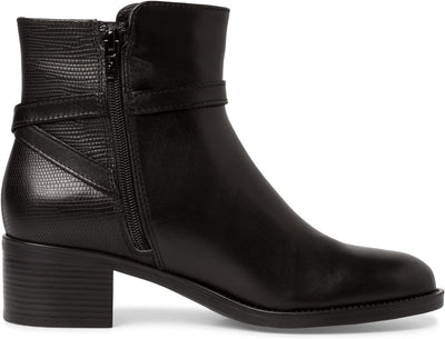 Tamaris Damen Ankle Boots, Frauen Stiefeletten,TOUCHit-Fussbett 40 EU Schwarz Black Struct, 40 EU Sc