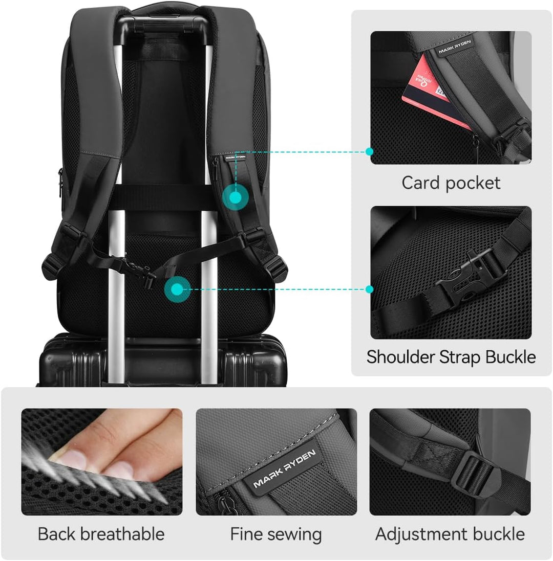 MARK RYDEN Grosse Kapazität Laptop Rucksack mit 17.3 Zoll/15.6 Zoll für Männer Multifunktionsrucksac