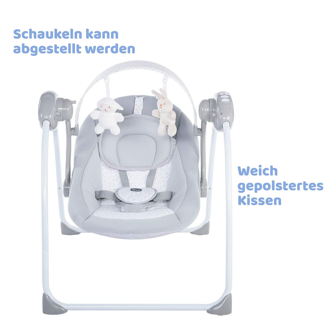Chicco Relax & Play Elektronische Babywippe ab 0 Monaten bis 9 kg,Verstellbare Wippe und Babyschauke