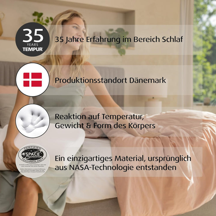 TEMPUR Original Junior Kinder-Kopfkissen, ergonomisches Nackenstützkissen für Kinder ab 8 Jahren, Me