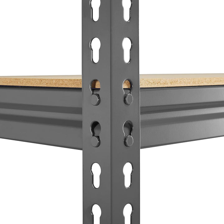 Yaheetech 5 Böden Eckregale, Lagerregale Metall, Schwerlastregale 750 KG belastbar, Kellerregal, Ste