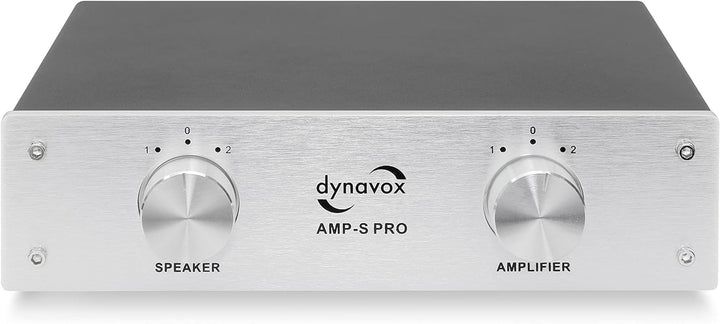 Dynavox AMP-S Pro, Verstärker- und Lautsprecher-Umschalter in Metallgehäuse, für Stereo- und Surroun