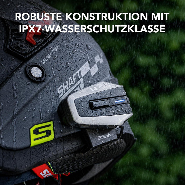 Sena Vortex Motorrad Bluetooth Intercom Kommunikations-Headset, Doppelpack, Doppelpack