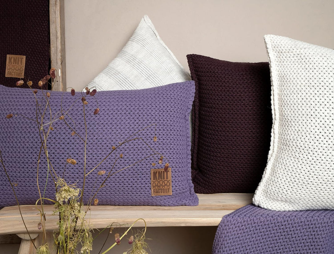 KNIT FACTORY - Maxx Kissen - Stone Red - 60x40 cm 60x40 cm Stone Red, 60x40 cm Stone Red