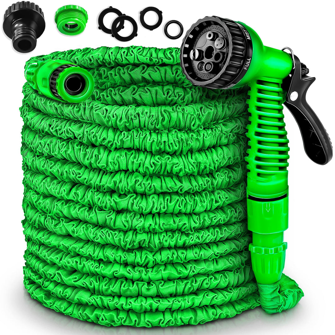 TRESKO® flexiSchlauch - Flexibler Gartenschlauch Wasserschlauch dehnbar Flexi Wonder (60m) 60 Meter,