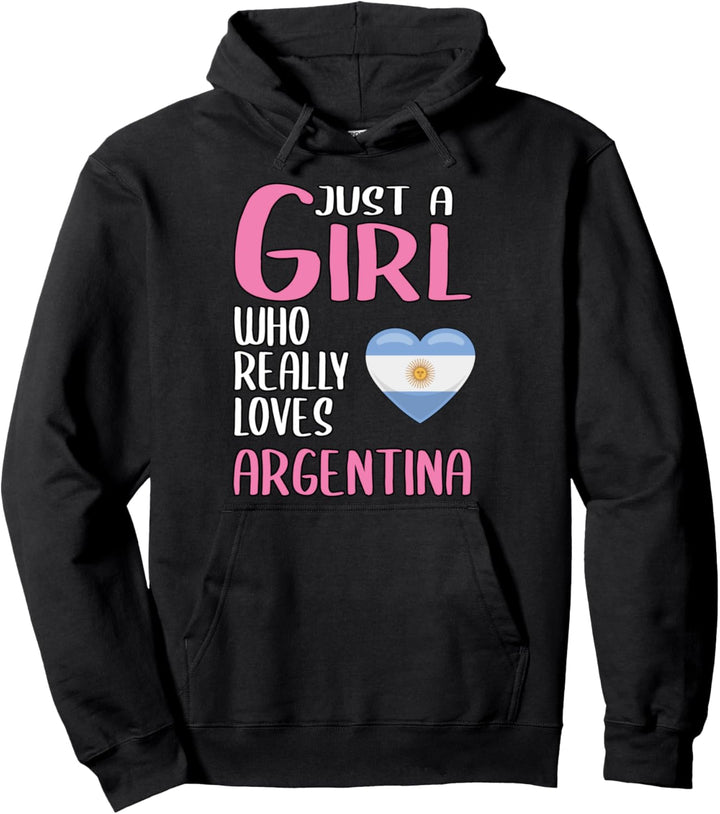 Damen Just A Girl Reisen Argentinien Geschenk Argentinien Pullover Hoodie