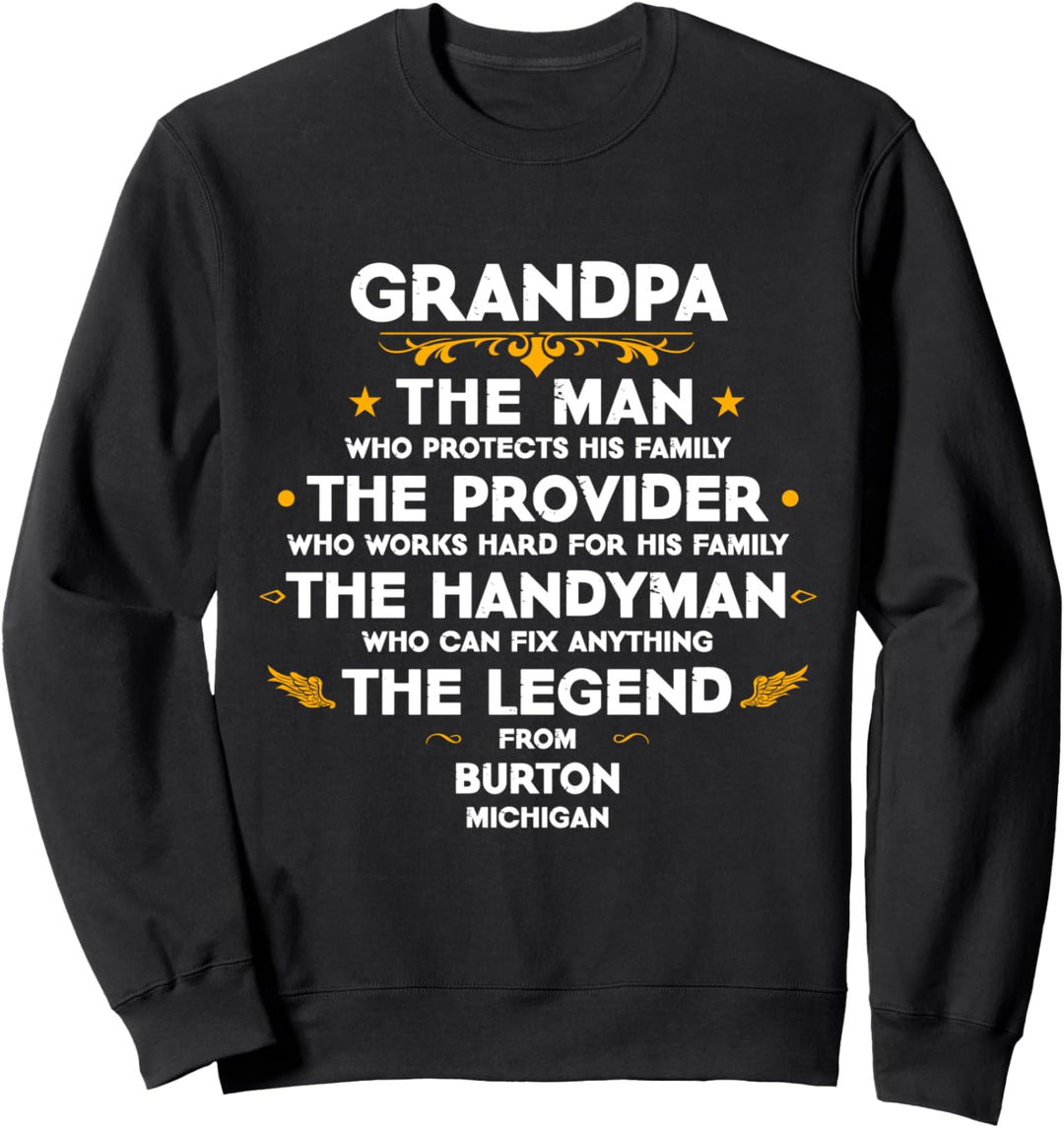 Opa die Legende aus Burton Michigan USA Sweatshirt