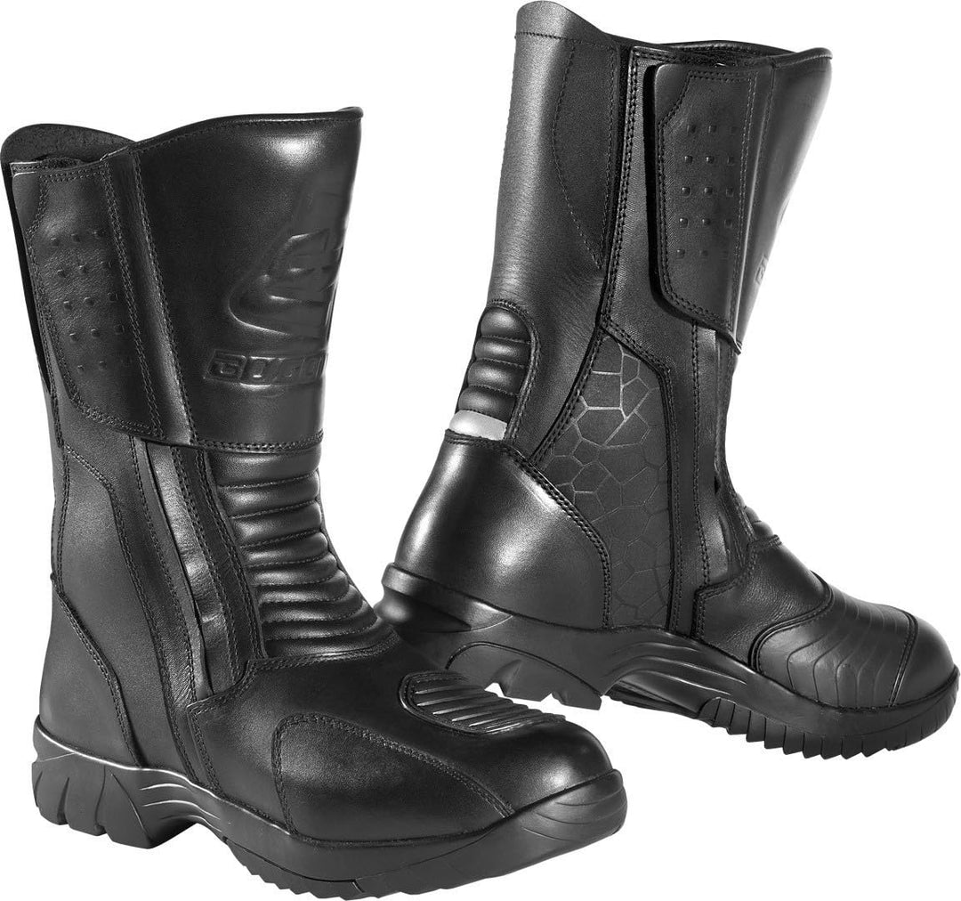 Bogotto Tour wasserdichte Motorradstiefel, schwarz, 46 | Wasserdicht Schwarz 46 EU, Schwarz 46 EU
