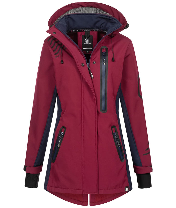 Rock Creek Damen Softshell Jacke Mantel D-491 XS Weinrot, XS Weinrot