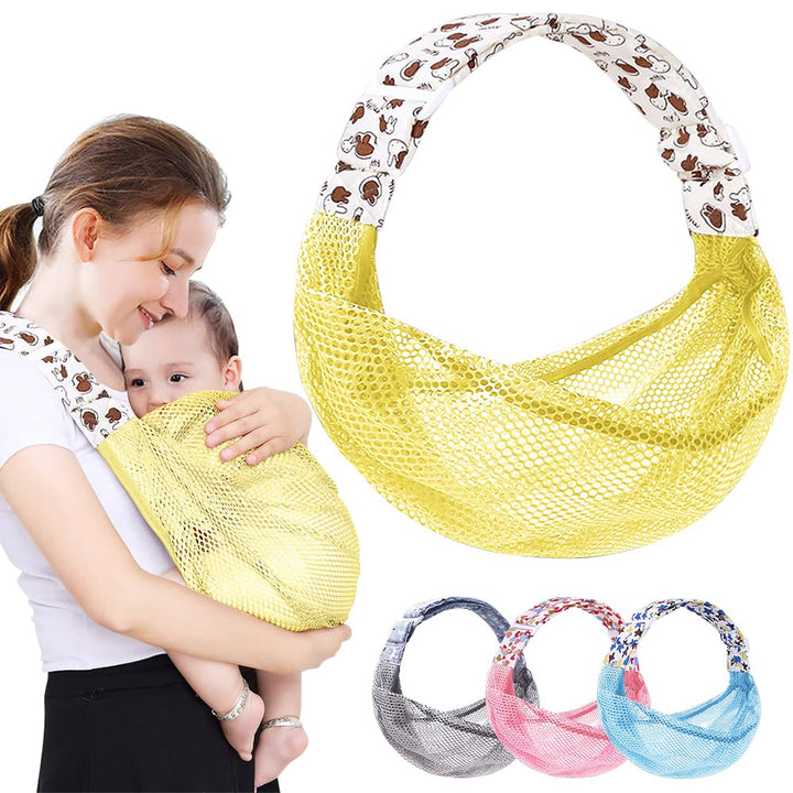 Breathable Baby Sling, Adjustable Baby Wrap, Baby Carrier Wrap, Quick Dry, 3D Mesh Fabric, Thick Sho