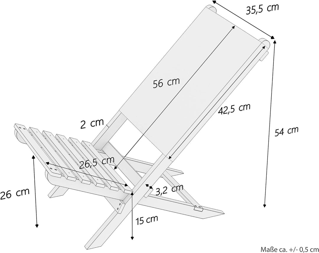 Erst-Holz Klappstuhl Strandstuhl Anglerstuhl Gartenstuhl Stuhl zum Zusammenstecken rot-weissem Bezug
