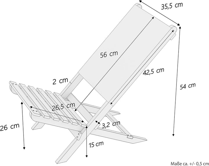 Erst-Holz Klappstuhl Strandstuhl Anglerstuhl Gartenstuhl Stuhl zum Zusammenstecken rot-weissem Bezug