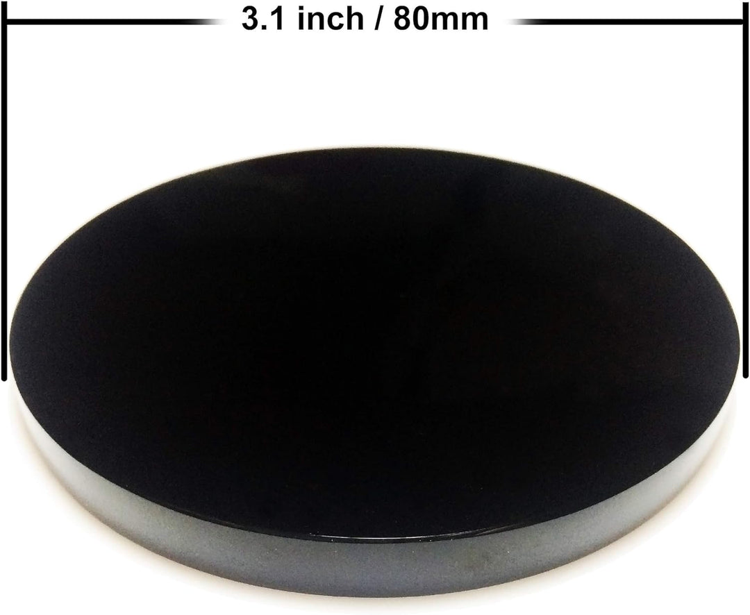 Polar Jade Schwarz Obsidian Wahrsager Spiegel (80 mm /3.1")