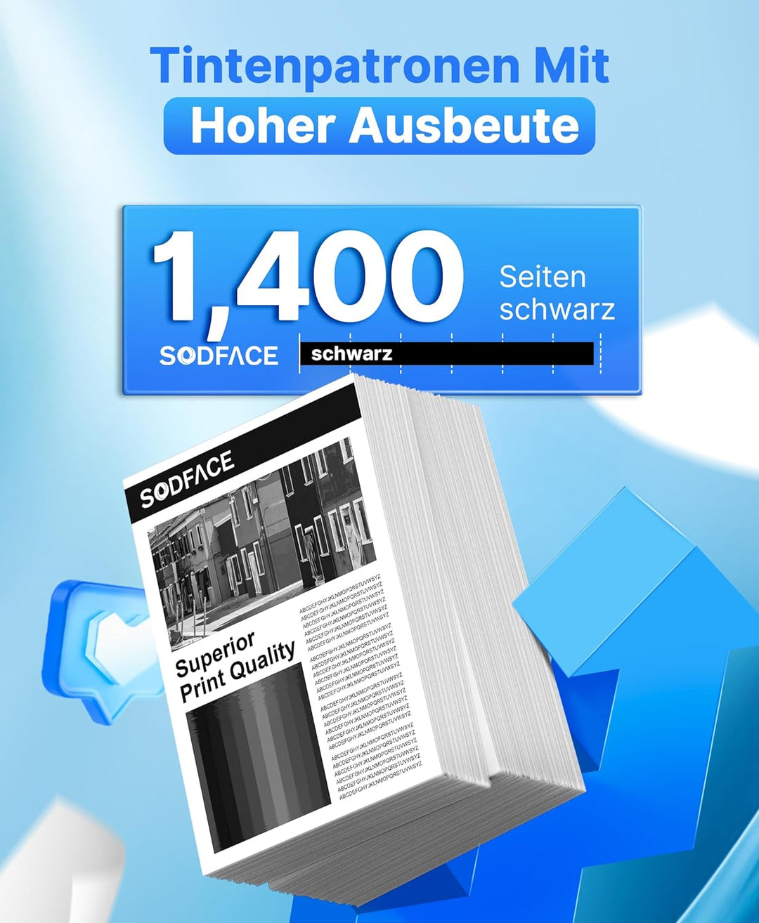 SODFACE 203A Kompatibel für HP 203X 203A Toner Set für Color Laserjet Pro MFP M281fdw M281fdn M280nw
