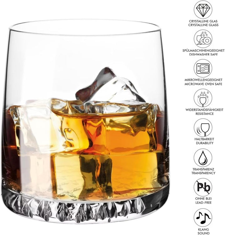KIAPPO Whiskygläser - Gläser - Kristallgläser - Whiskybecher-Set - Gläser &amp; Trinkgeschirr - Cocktail